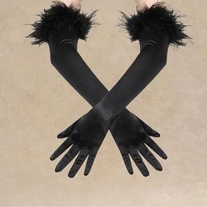 Long Satin Opera Gloves